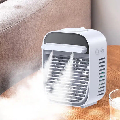 Aparat portabil de aer conditionat cu umidificator jrh air, lumina de veghe si incarcare USB Racitor de aer cu multe culoare led