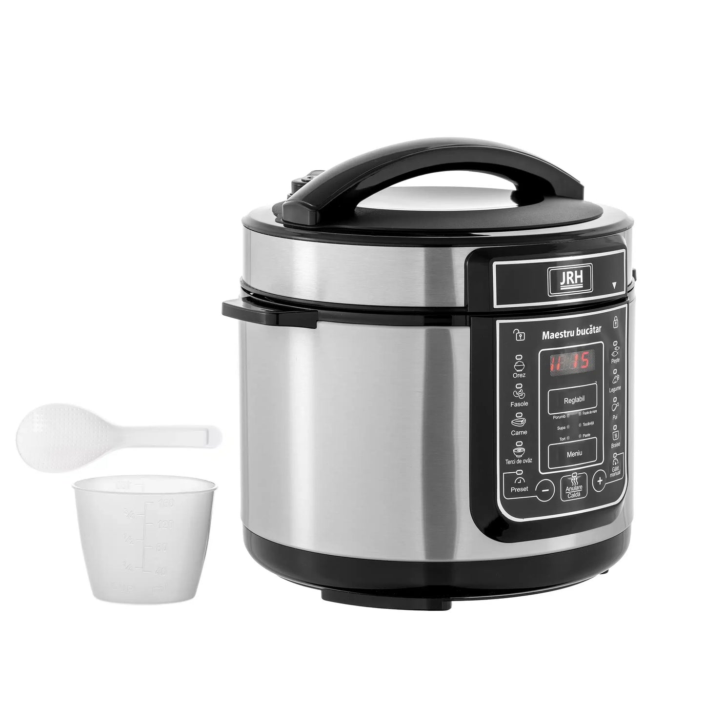 oala electrica sub presiune 6l, 900W, 15 programe, negru-argintiu