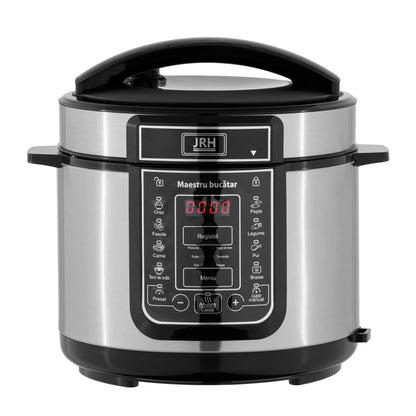 oala electrica sub presiune 6l, 900W, 15 programe, negru-argintiu