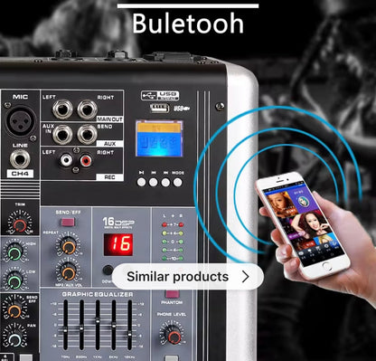 Mixer Audio DJ &amp; Karaoke GAX-ML4, 4 Canale, 16 Efecte DSP, Bluetooth/USB