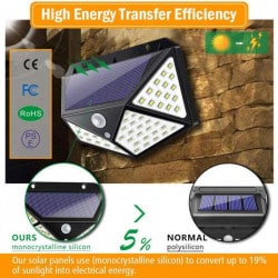 Oferta Set 4 Lampi solare 100LED, senzor de miscare