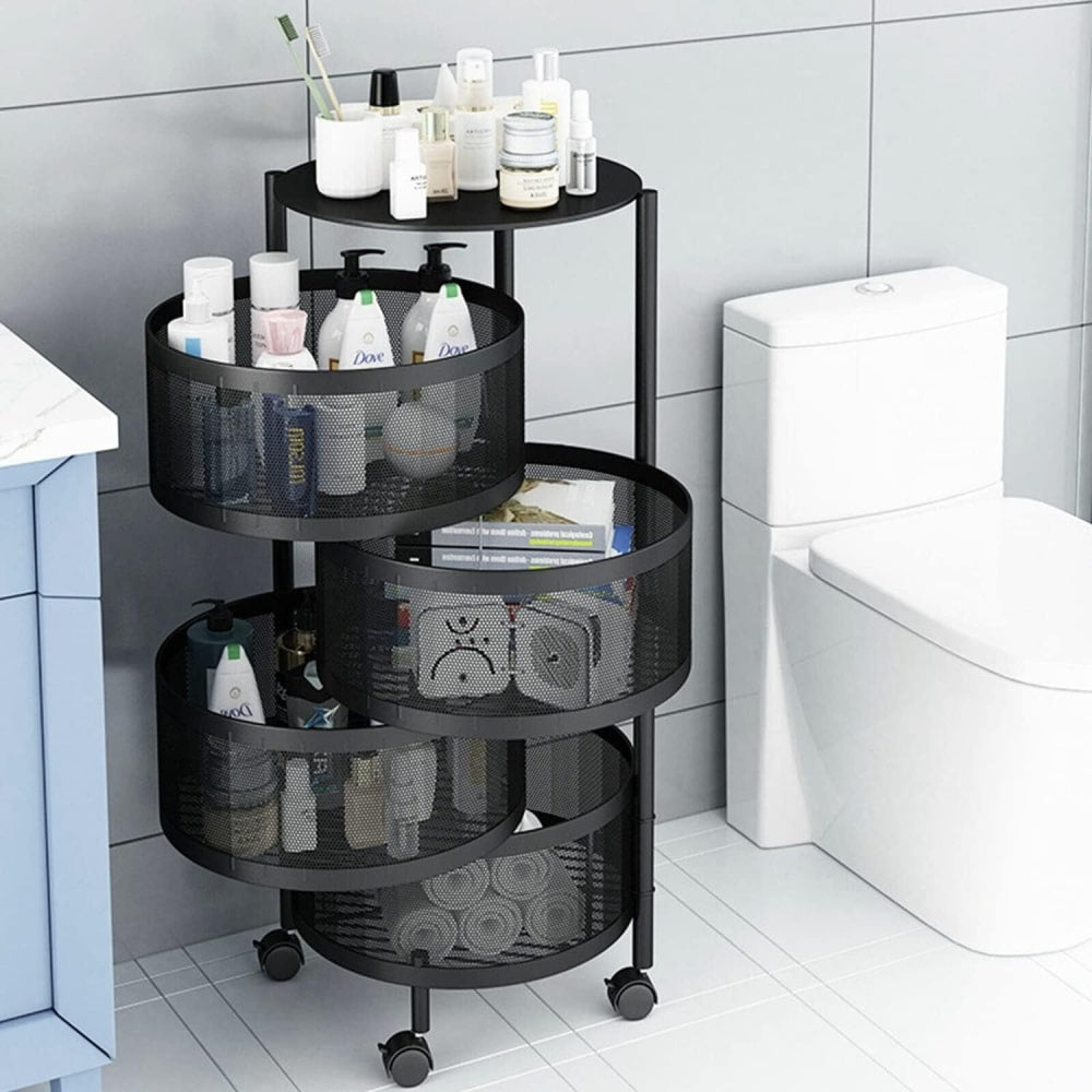 Raft bucatarie mobil cu 4 sertare rotative, organizator legume, organizator bucatarie
