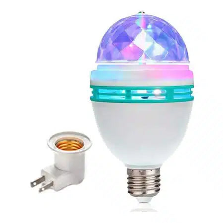 oferta 6 Becuri disco, rotativ, multicolor, cu LED, 3W, soclu E27