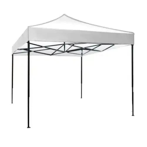 Cort Pavilion 3x3m alb Pliabil Cadru Metal pentru Curte, Gradina, Evenimente