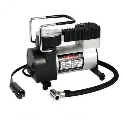 Compresor Auto 965 kPA, cu Motor Mare 35 L/Min, Mufa Auto Inclusa, Negru-Argintiu