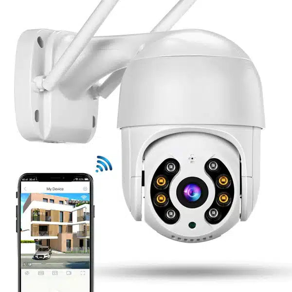 Set 2 Smart Camera Wifi de Exterior, Senzor de Miscare, Night Vision, Vizualizare Live pe Telefon