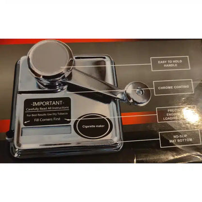Aparat pentru injectat tutun cu manivela, inox