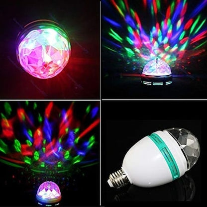 oferta 6 Becuri disco, rotativ, multicolor, cu LED, 3W, soclu E27
