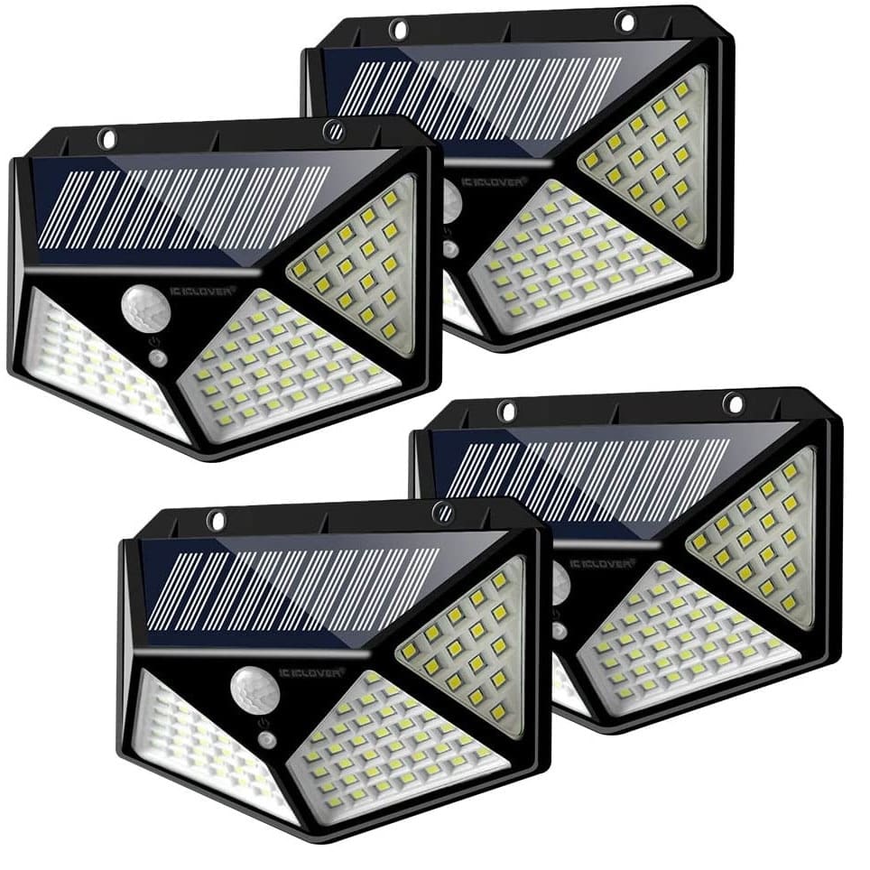 Oferta Set 4 Lampi solare 100LED, senzor de miscare