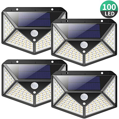 Oferta Set 4 Lampi solare 100LED, senzor de miscare