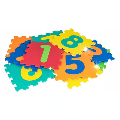Covoras din spuma cu cifre, 32x32cm, multicolor