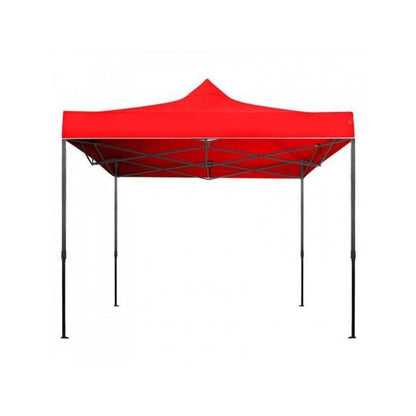 Cort Pavilion 3x3m rosu Pliabil Cadru Metal pentru Curte, Gradina, Evenimente