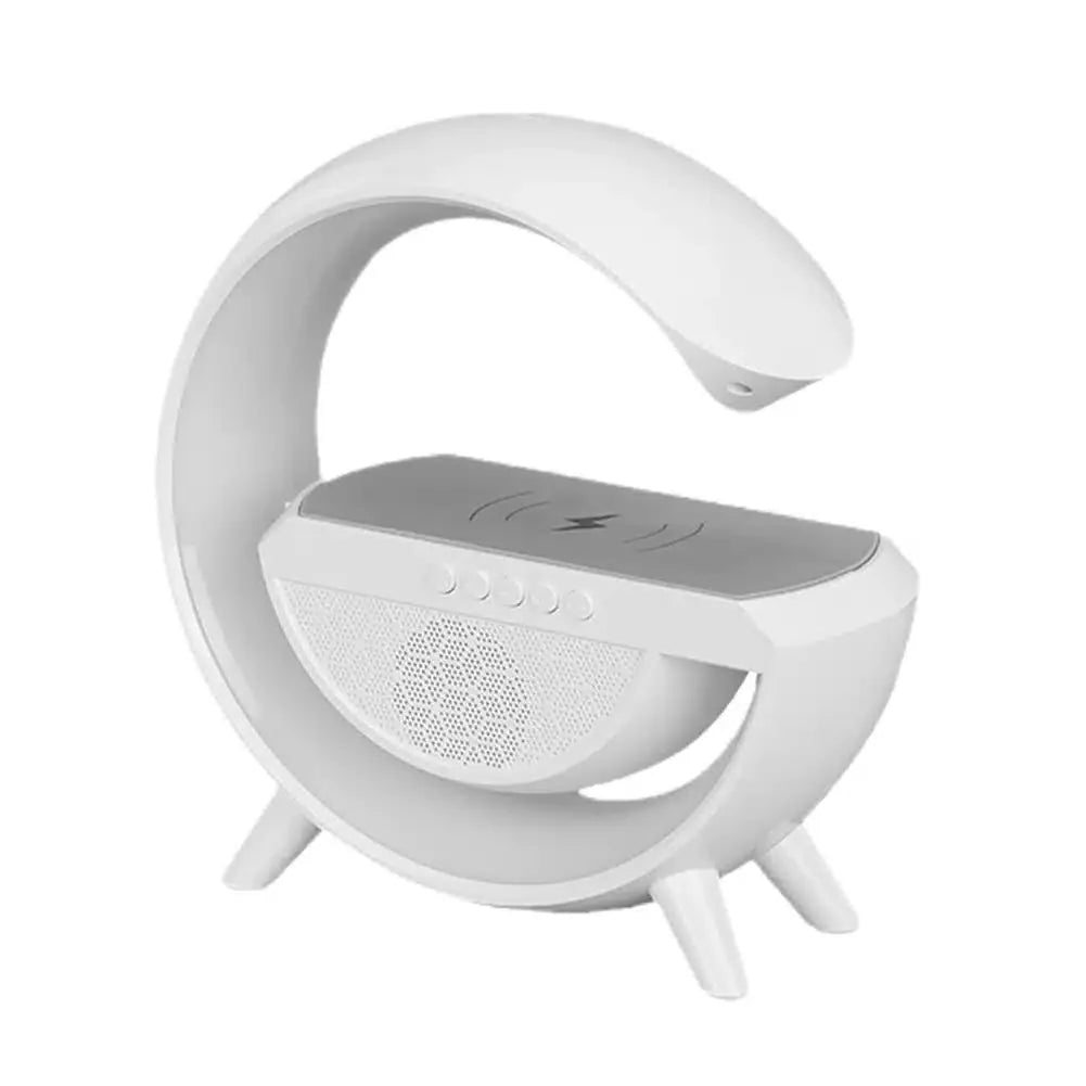Boxa Multifunctionala G 3 in 1 JRH, Lampa LED RGB Smart, Boxa Bluetooth, Incarcator Telefon Wireless, Lumina RGB, Alb