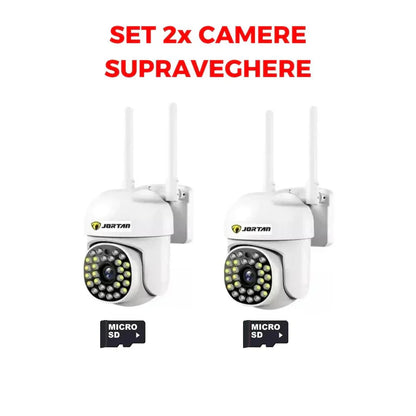 PACHET 2 Camere Lenso + 2 camere Jortan + 4 carduri 32GB + 2 cartele de internet