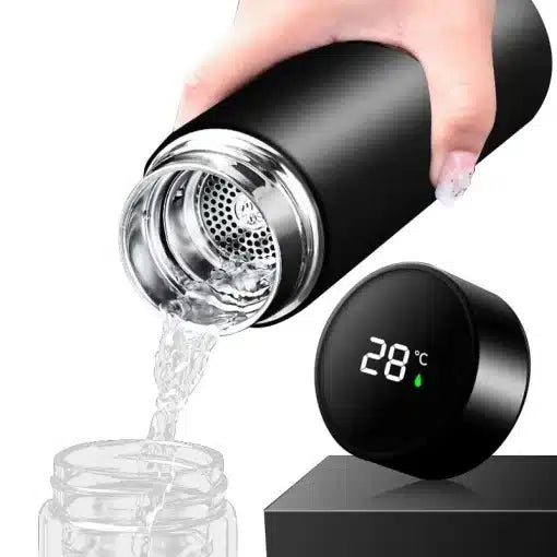 Termos smart cu afisaj LED de temperatura, 500 ml, din Otel Inoxidabil